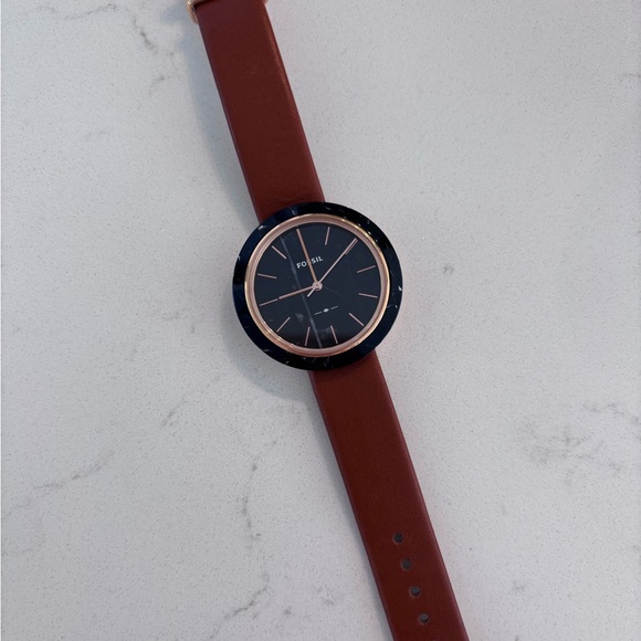 Fossil Black Dial with Brown Leather Watch - Picture 3 of 6